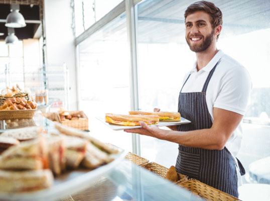 shop owner at bakery